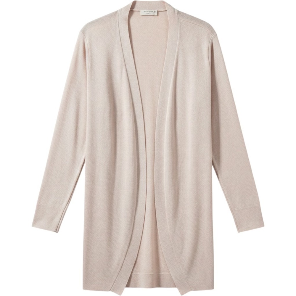 Babaton Open‎ Front Cardigan XS Beige Longline Lightweight Minimalist
